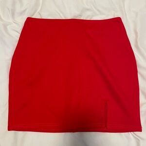 Fashion Nova red mini skirt